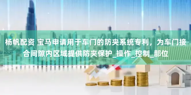 杨帆配资 宝马申请用于车门的防夹系统专利，为车门接合间隙内区域提供防夹保护_操作_控制_部位